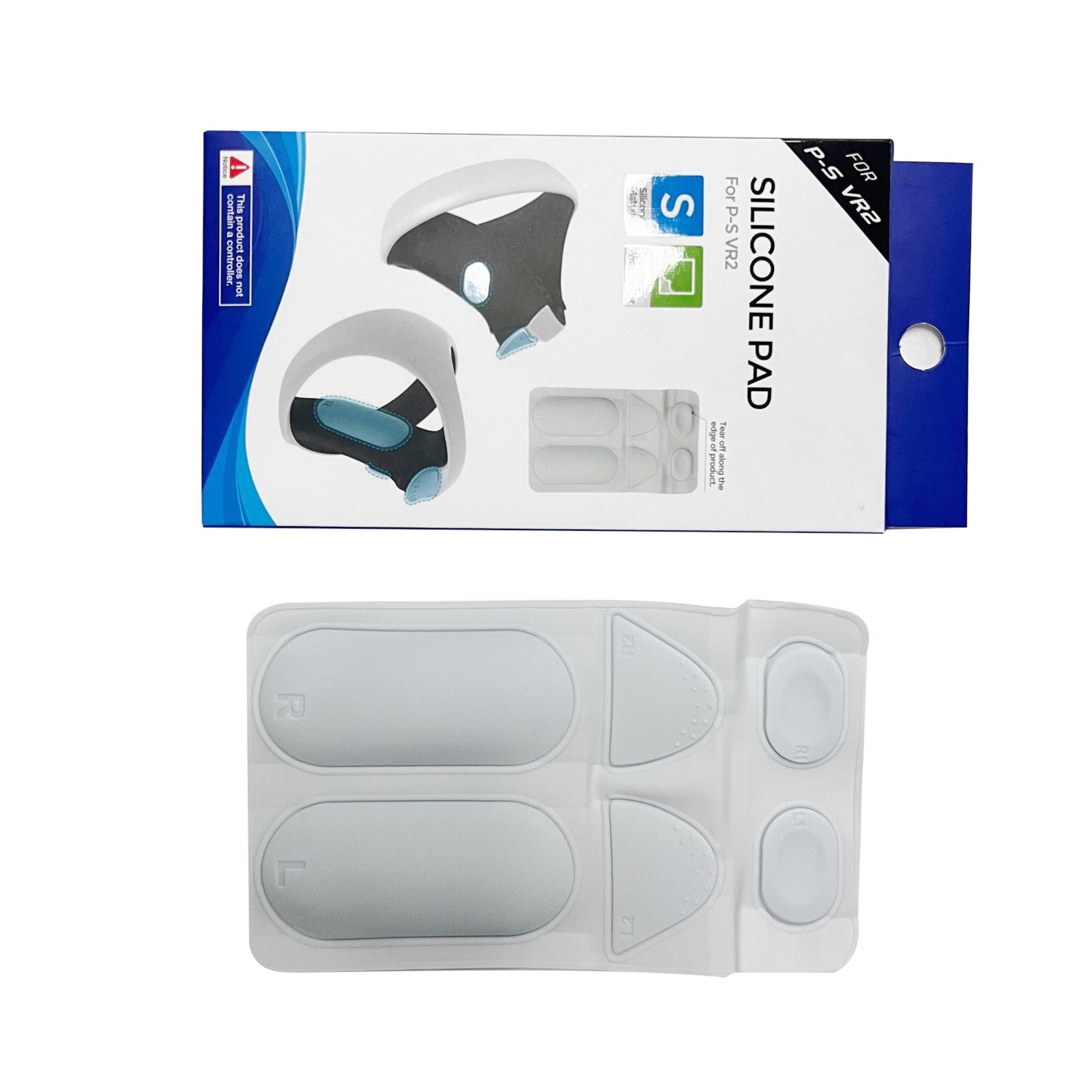 1 Set Non-Slip Gamepad Grip Button Silicone Pad Set Protective Covers for PS VR2