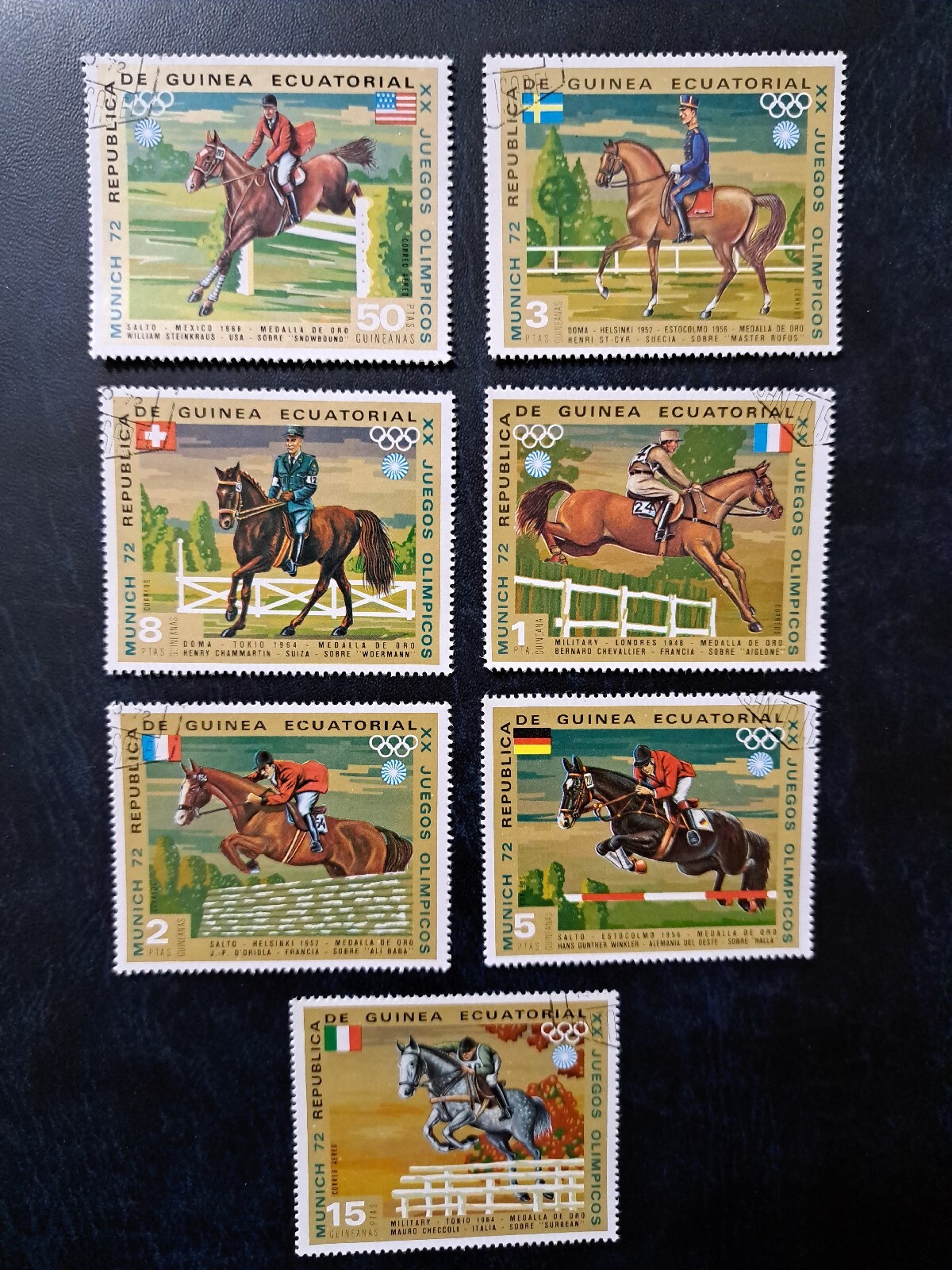 29 Equatorial Guinea 1972 Olympic Games Stamps Lot - CTO (Cancelled-to-Order)