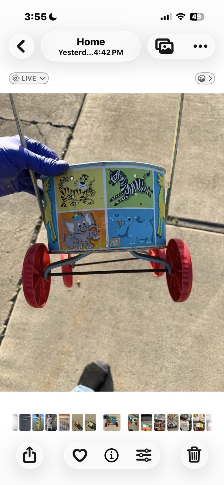 Vintage Ohio Art doll stroller