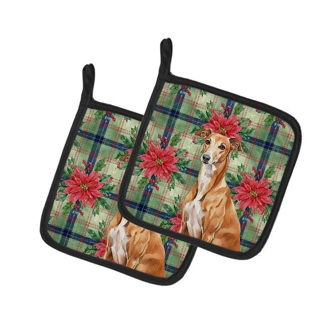 Carolines Treasures WDK8665PTHD Unisex Adult Red Greyhound Christmas Poinsett...