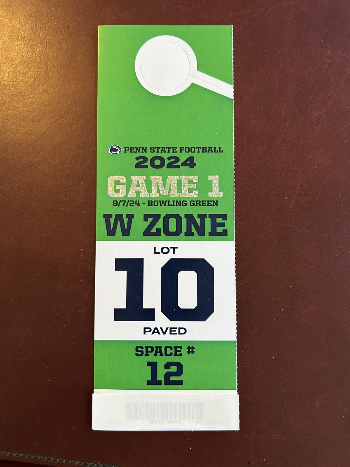 PSU V Bowling Green Reserved Parking