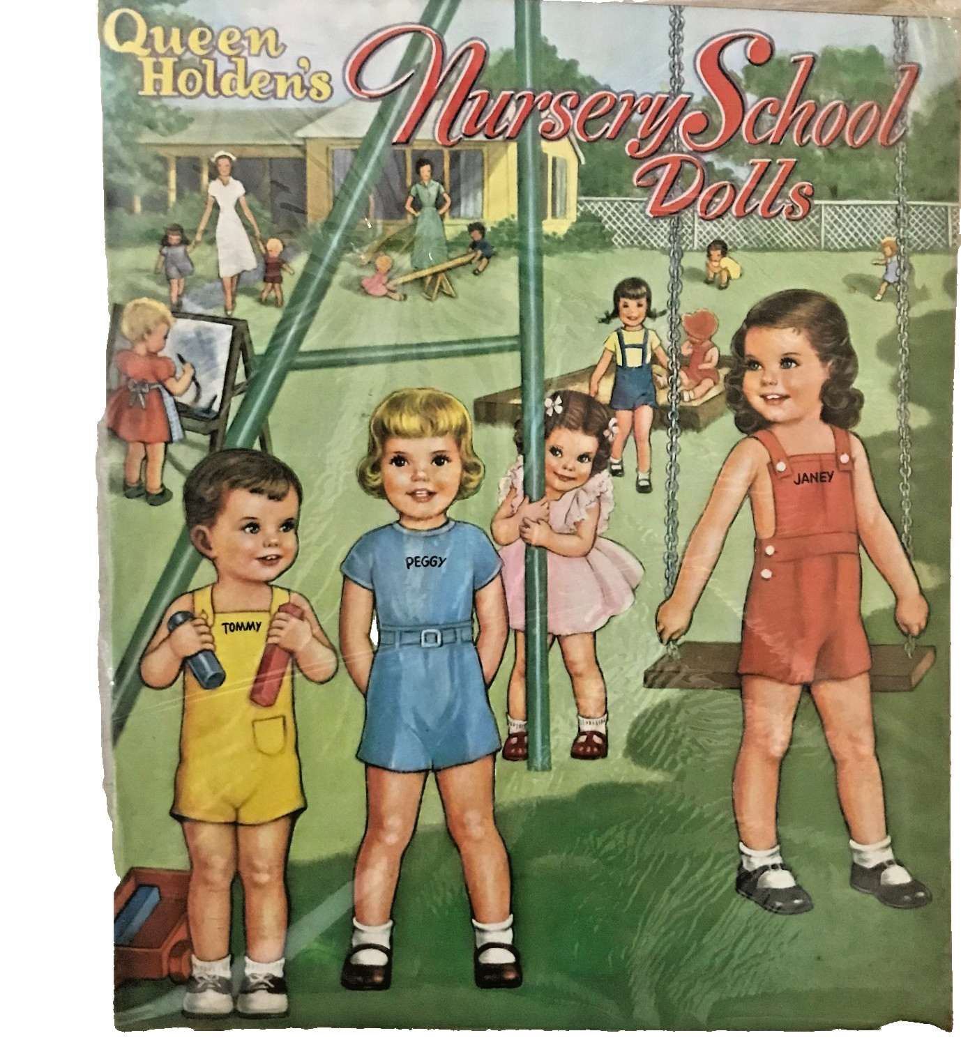 Vintage 1979 Queen Holden's Nursery School Paper Doll book, Uncut