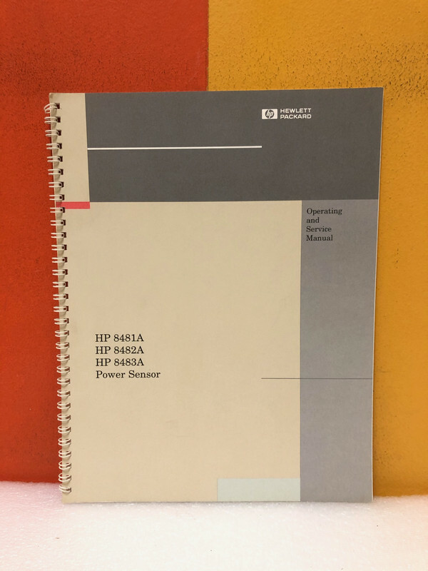 HP 8481A 8482A 8483A Power Sensor Operating & Service Manual