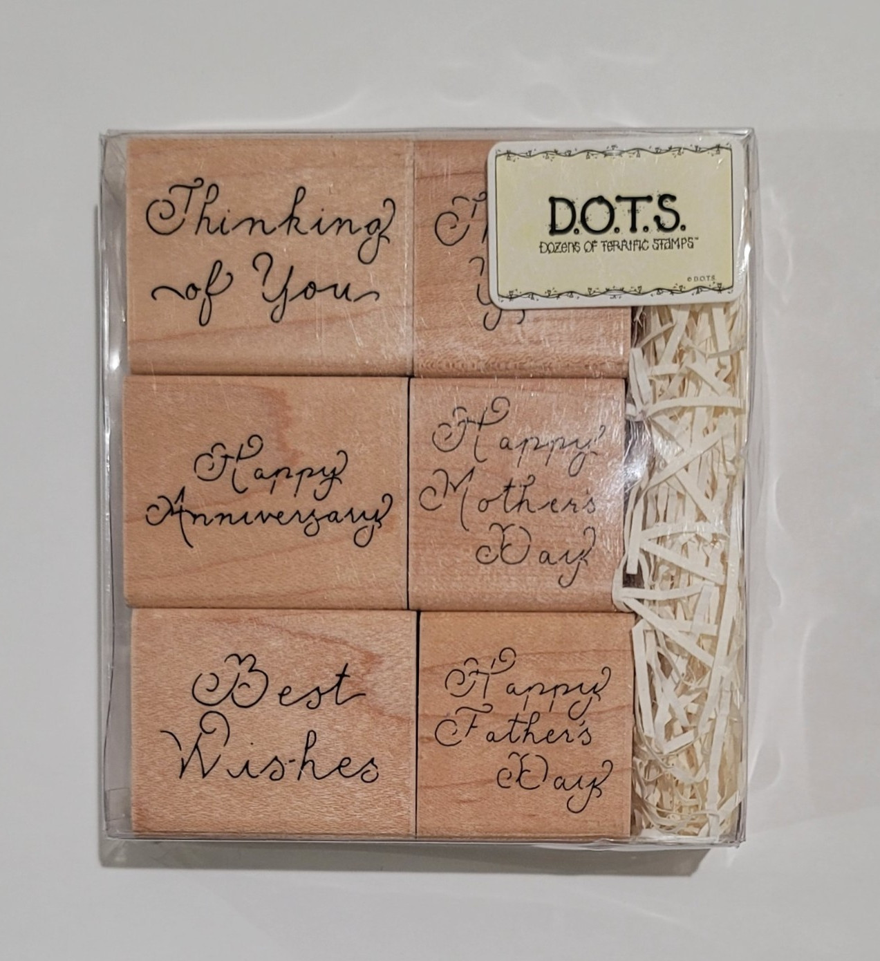 D.O.T.S. GREETINGS TO YOU Rubber Stamp Set (6 PC) - Sentiments & Holidays