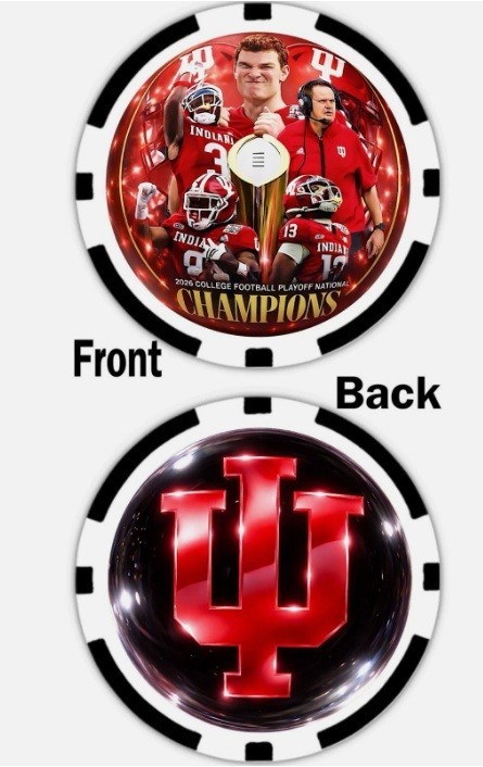2026 NATIONAL CHAMPIONS - INDIANA - COMMEMORATIVE POKER CHIP
