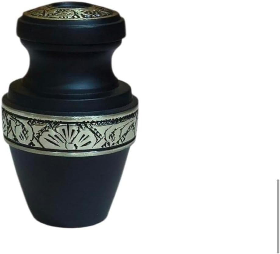 At Peace Memorials Tranquility Black Keepsake Urn for Ashes