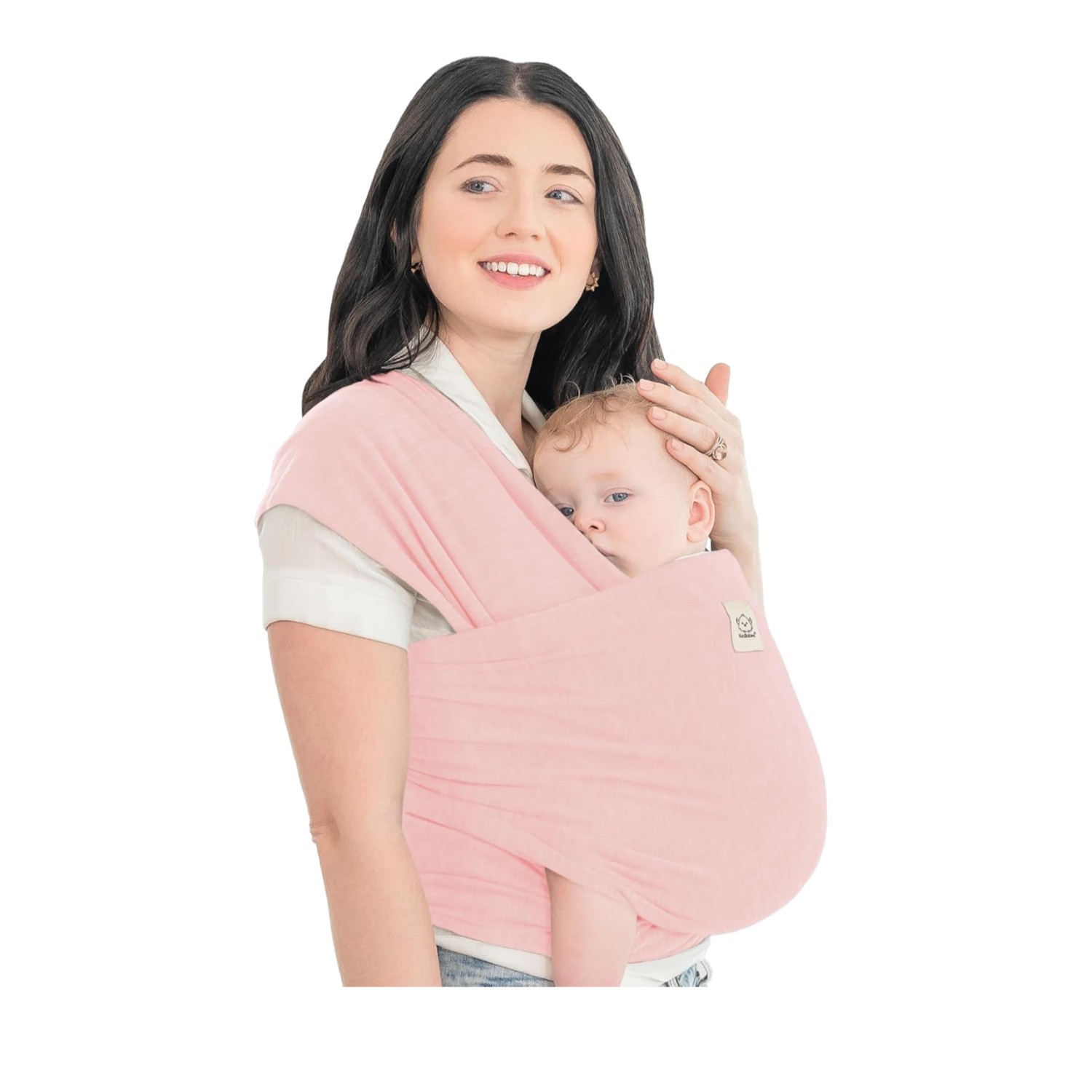 All-in-One Baby Carrier - Lightweight Dusty Pink Wrap for Newborns to Toddlers