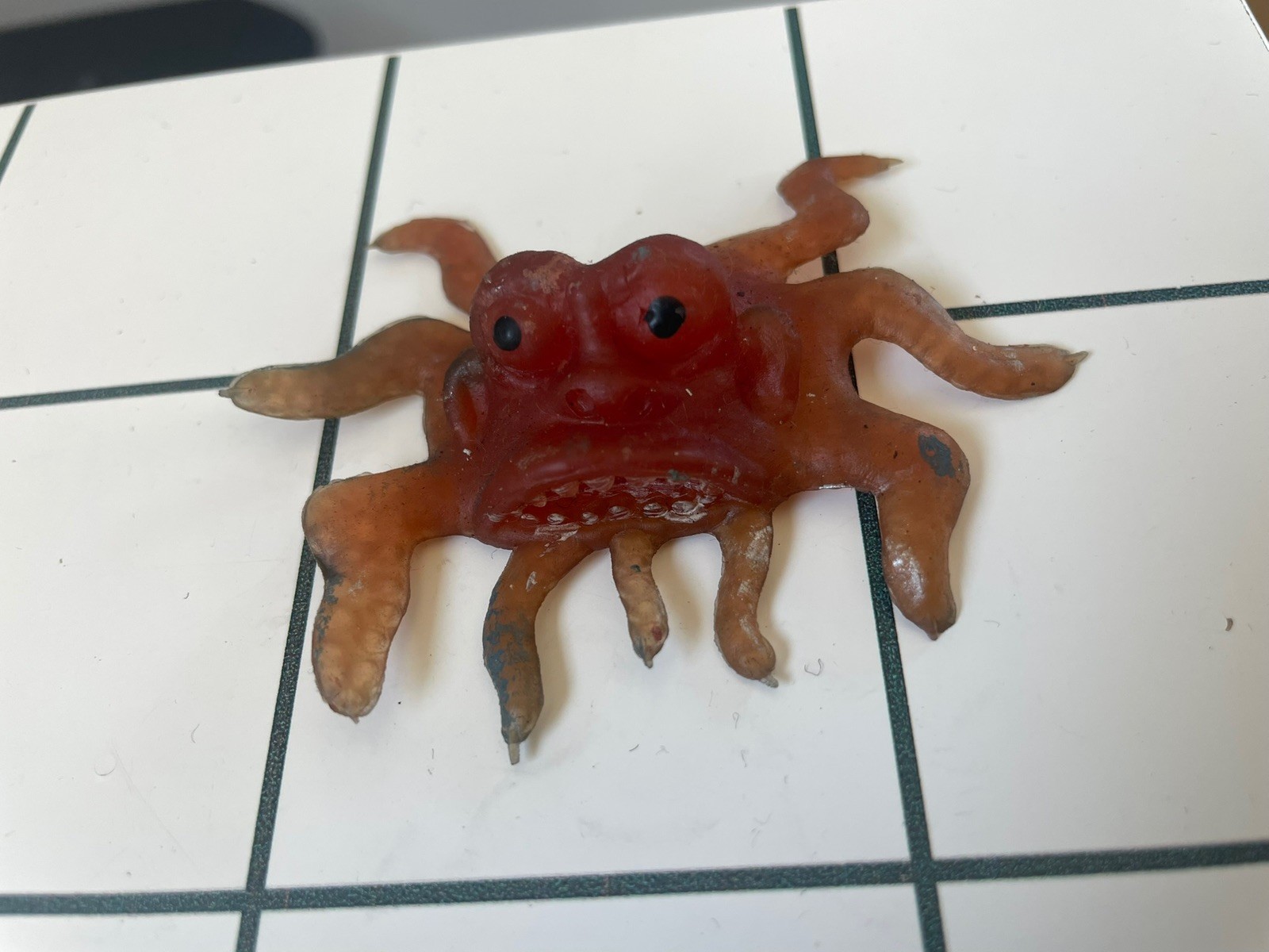 Vintage 1967 Topps Rubber Uglies Kenneth Monster Orange and Blue