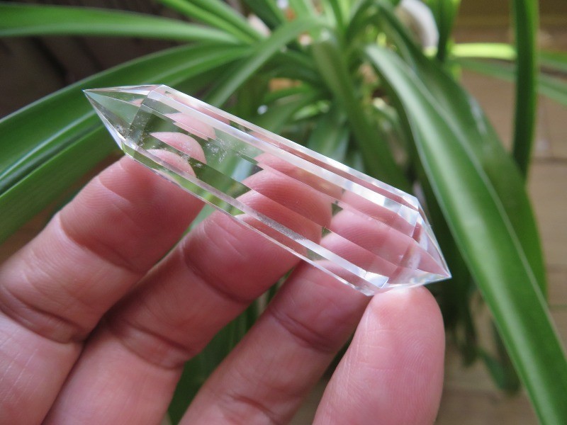 12 Sided VOGEL Style Natural Clear QUARTZ CRYSTAL DT POINT  Healing 16.6g