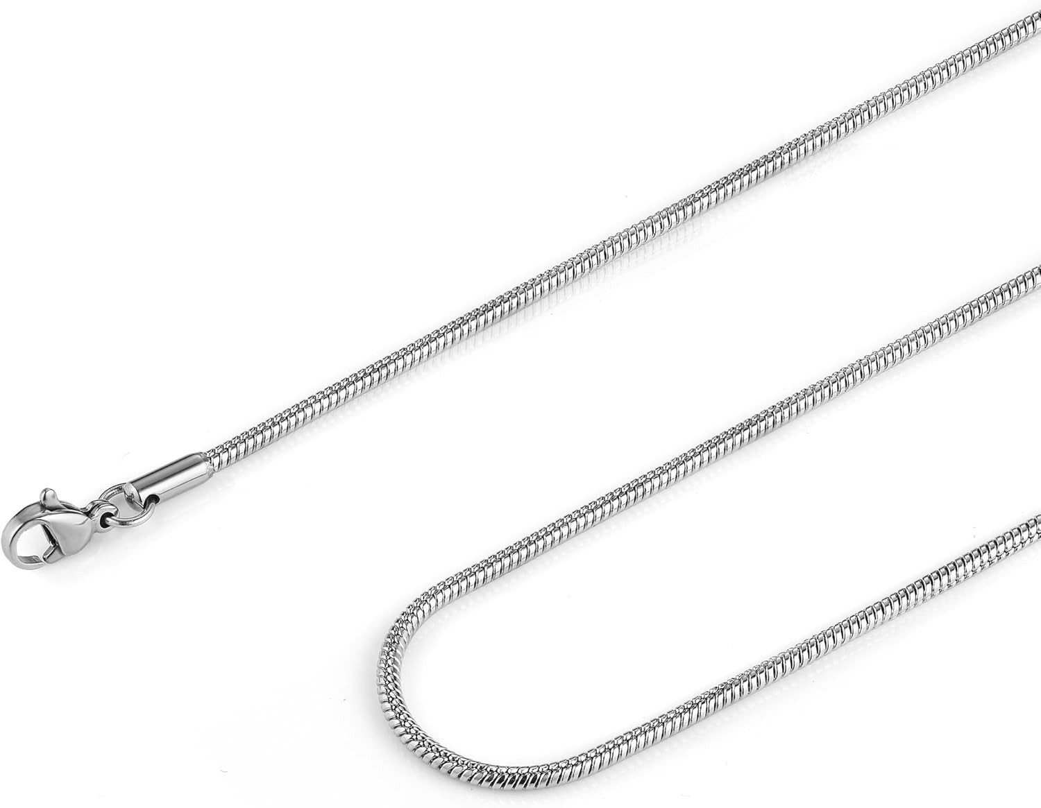 Snake Chain Necklace for Men Women Thin Stainless Steel Chain Necklace Hip Hop M