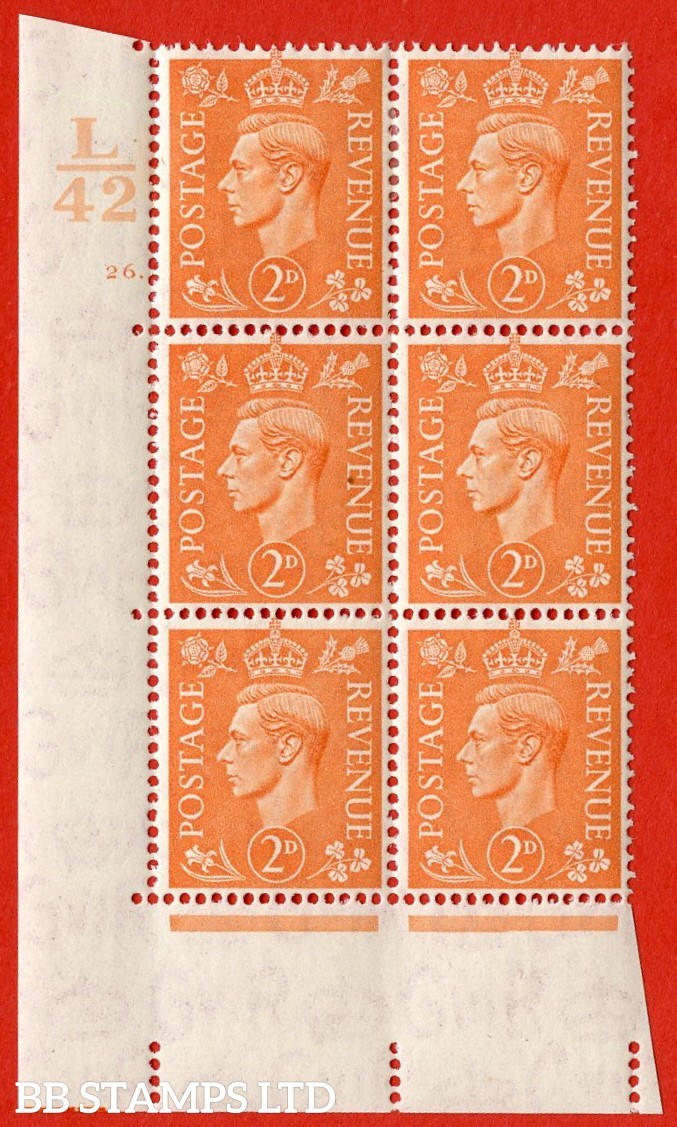 SG. 488. Q11. 2d Pale Orange. A very fine lightly mounted mint " Control L B8145