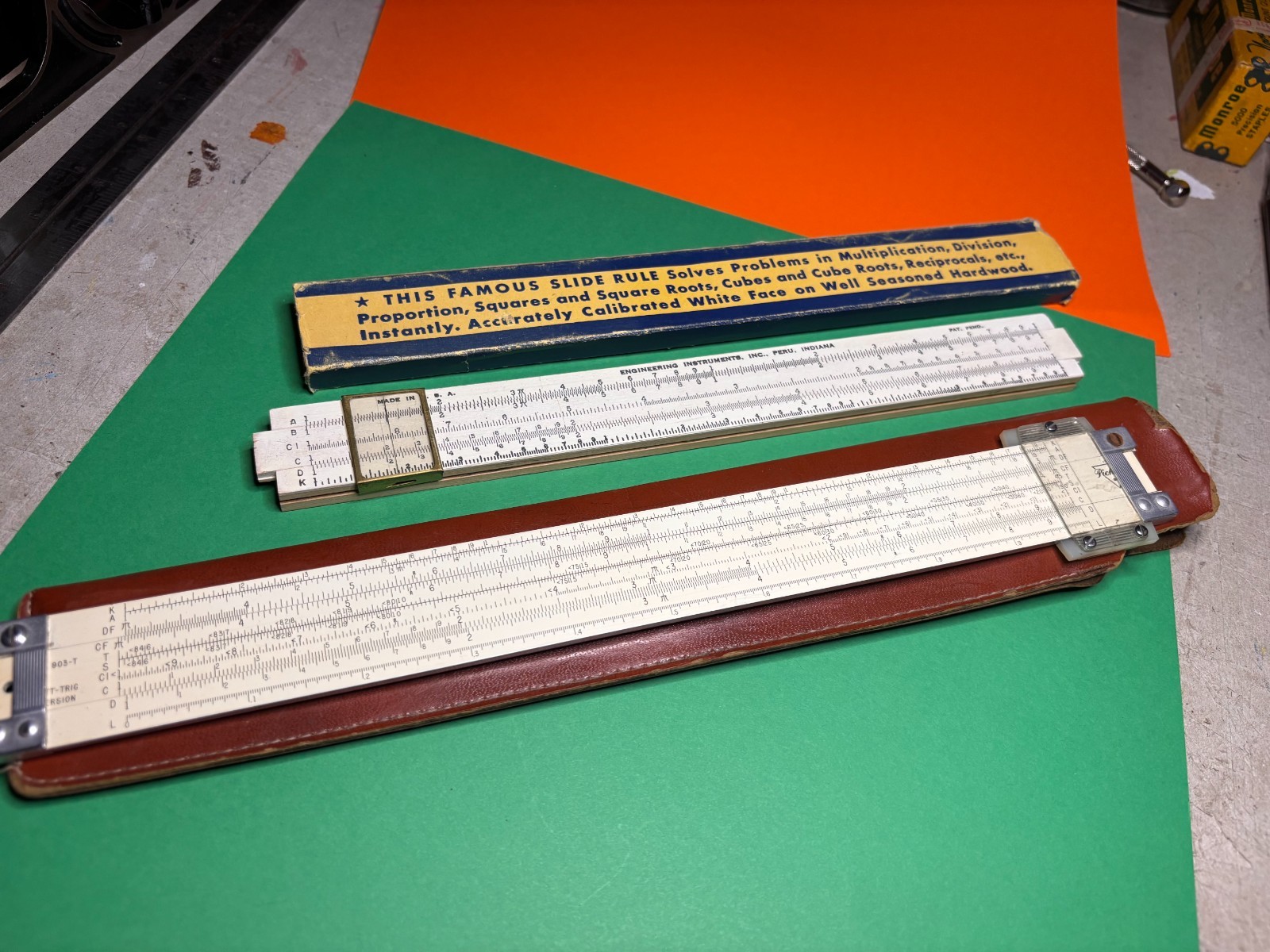 Pickett All Metal Slide Rule - MODEL N903 ES Trig & Conversion peru indiana lot