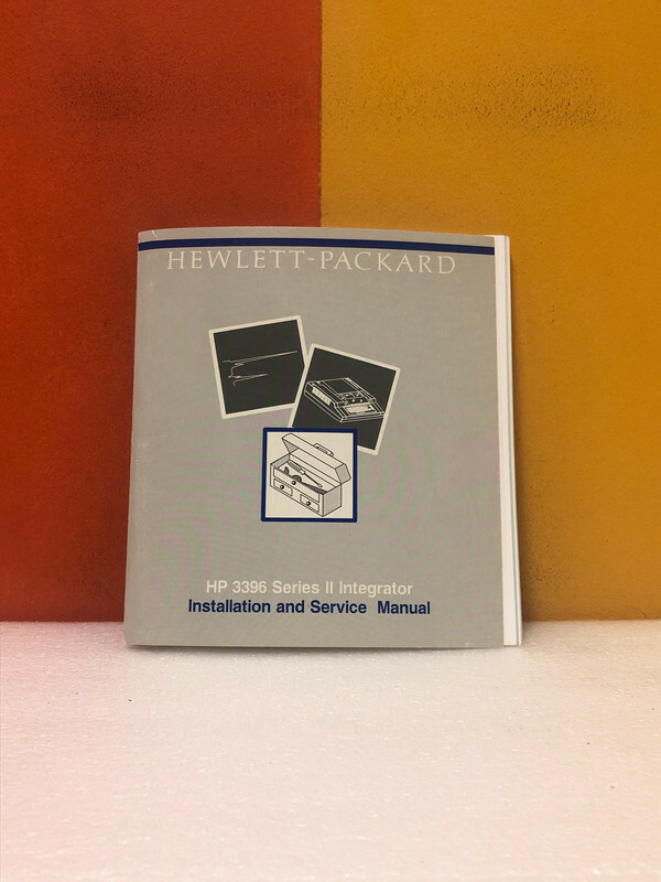 HP 03396-90245 3396 Series II Integrator Installation & Service Guide