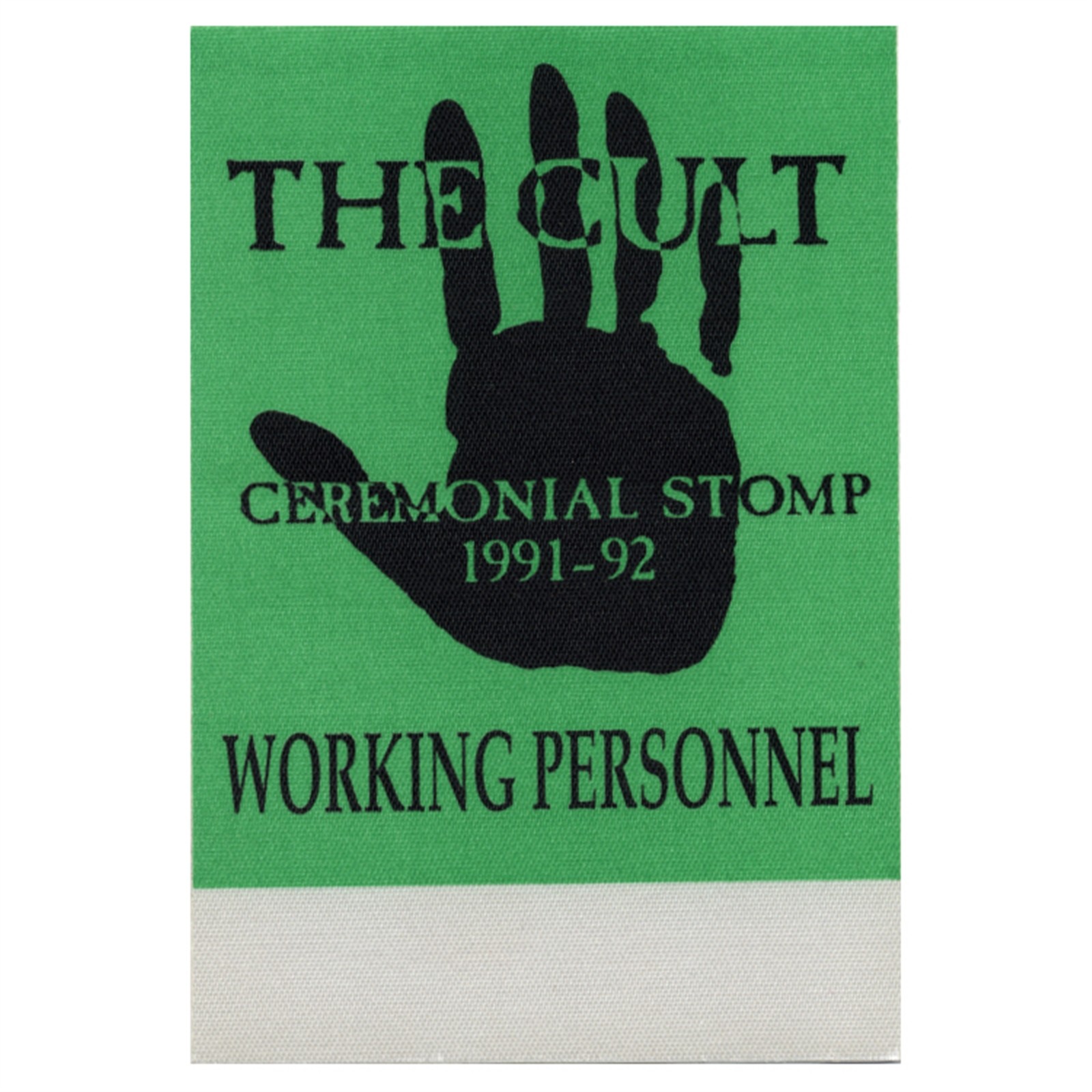 The Cult 1991 Ceremonial Stomp Concert Tour Working Backstage Pass