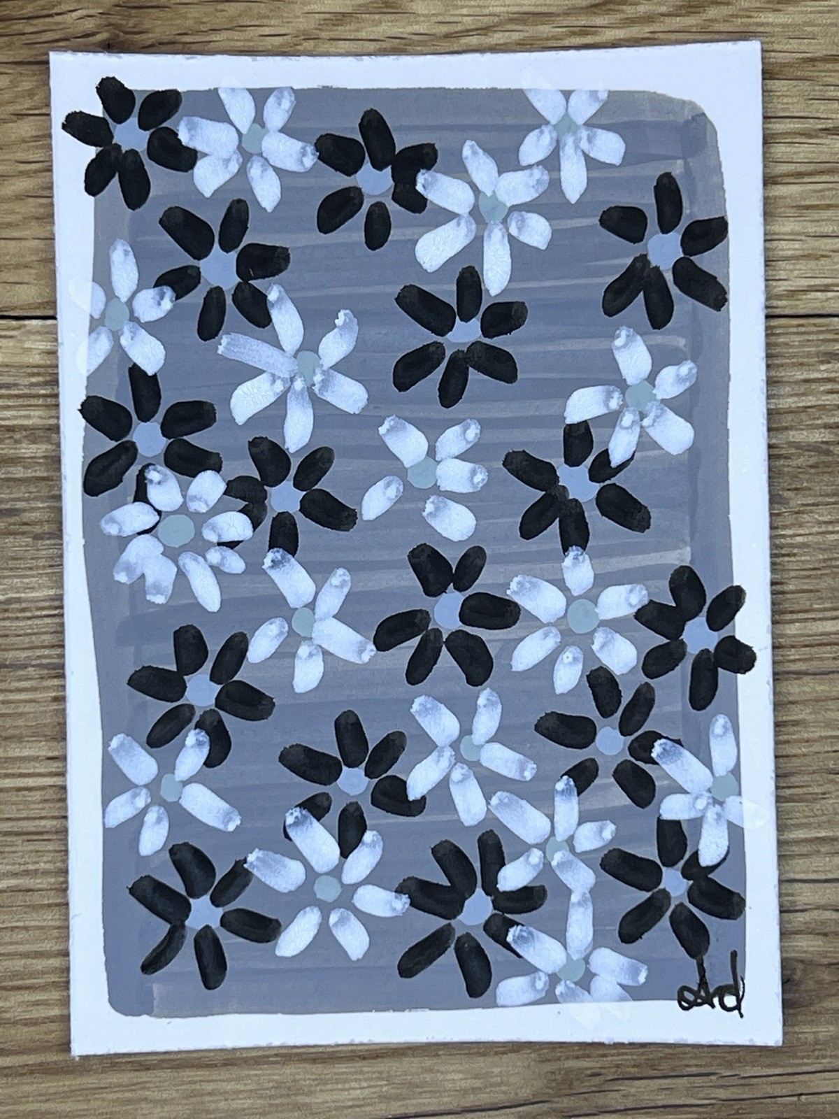 ACEO Art Card Original Acrylic Abstract 2.5in x 3.5in foreverlovedlex