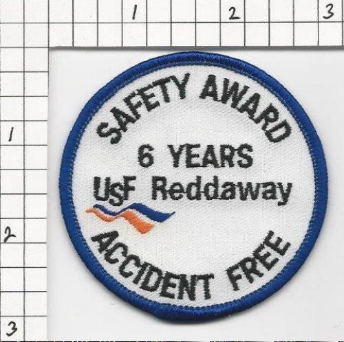 USF Reddaway 6 yr Safety Award trucking company patch