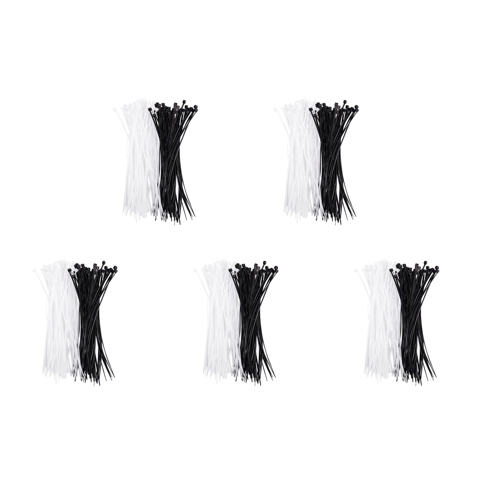 3mm x 150mm Auto Wire Push Cable Zip Tie Organizer White Black 500 Pcs G6U85695
