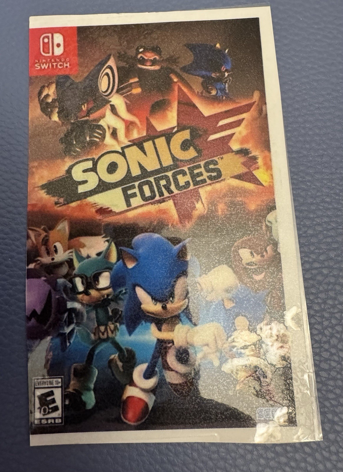Sonic Forces Nintendo Switch Laminated Store Shelf ***Display Card ***ONLY