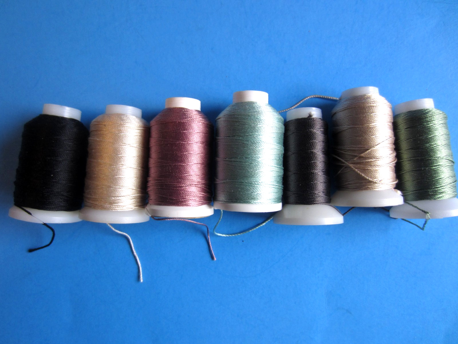 7 Spools Gudebrod Bros. Champion Silk Thread Lot FF Jewelry Crafts