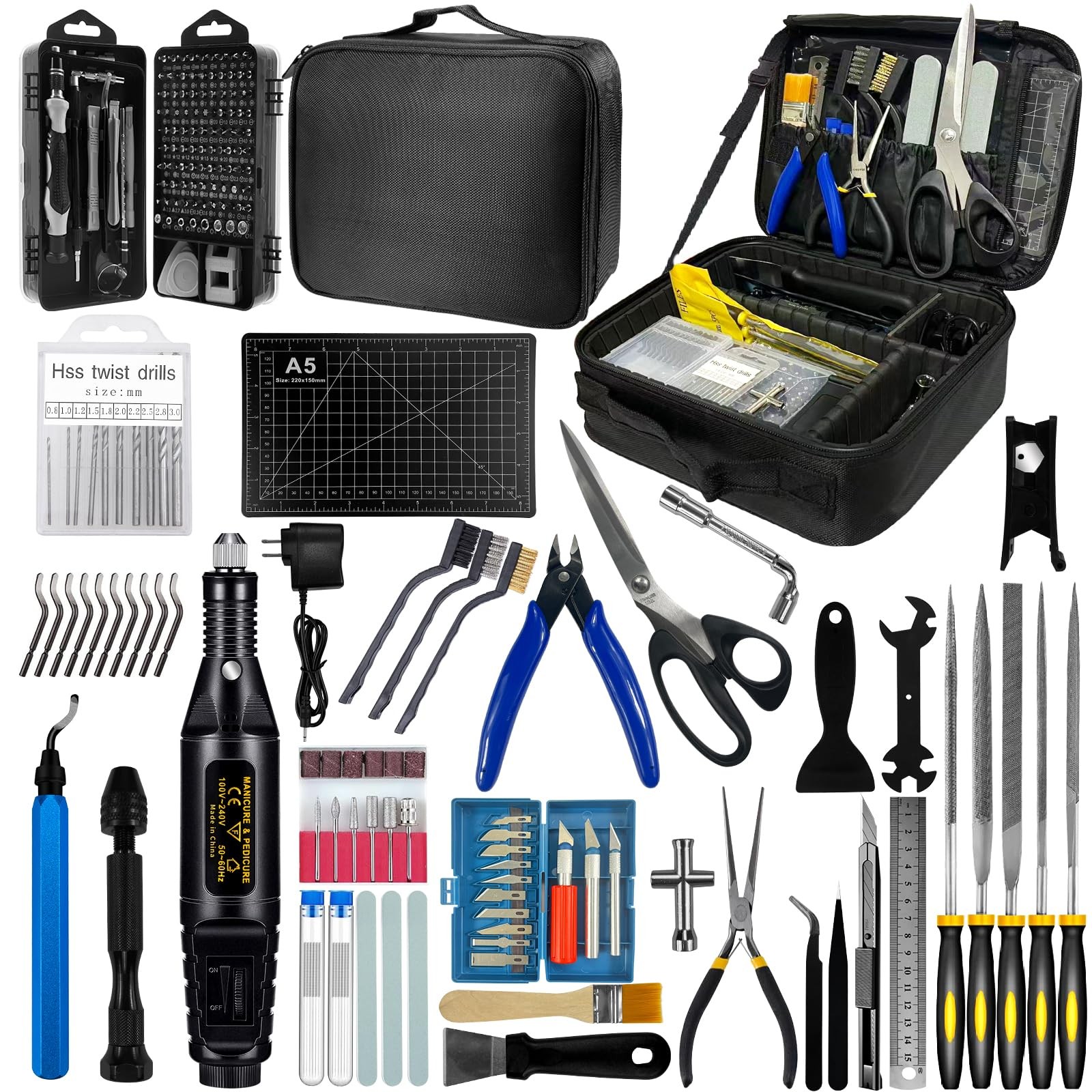 212Pcs 3D Printer Tool Kit with 3D Printer Accessories Bring Tool Box Include...