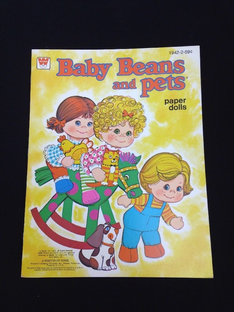 Baby Beans And Pets Mattel Baby Doll Paper Dolls 1978 Original Whitman Uncut Vtg