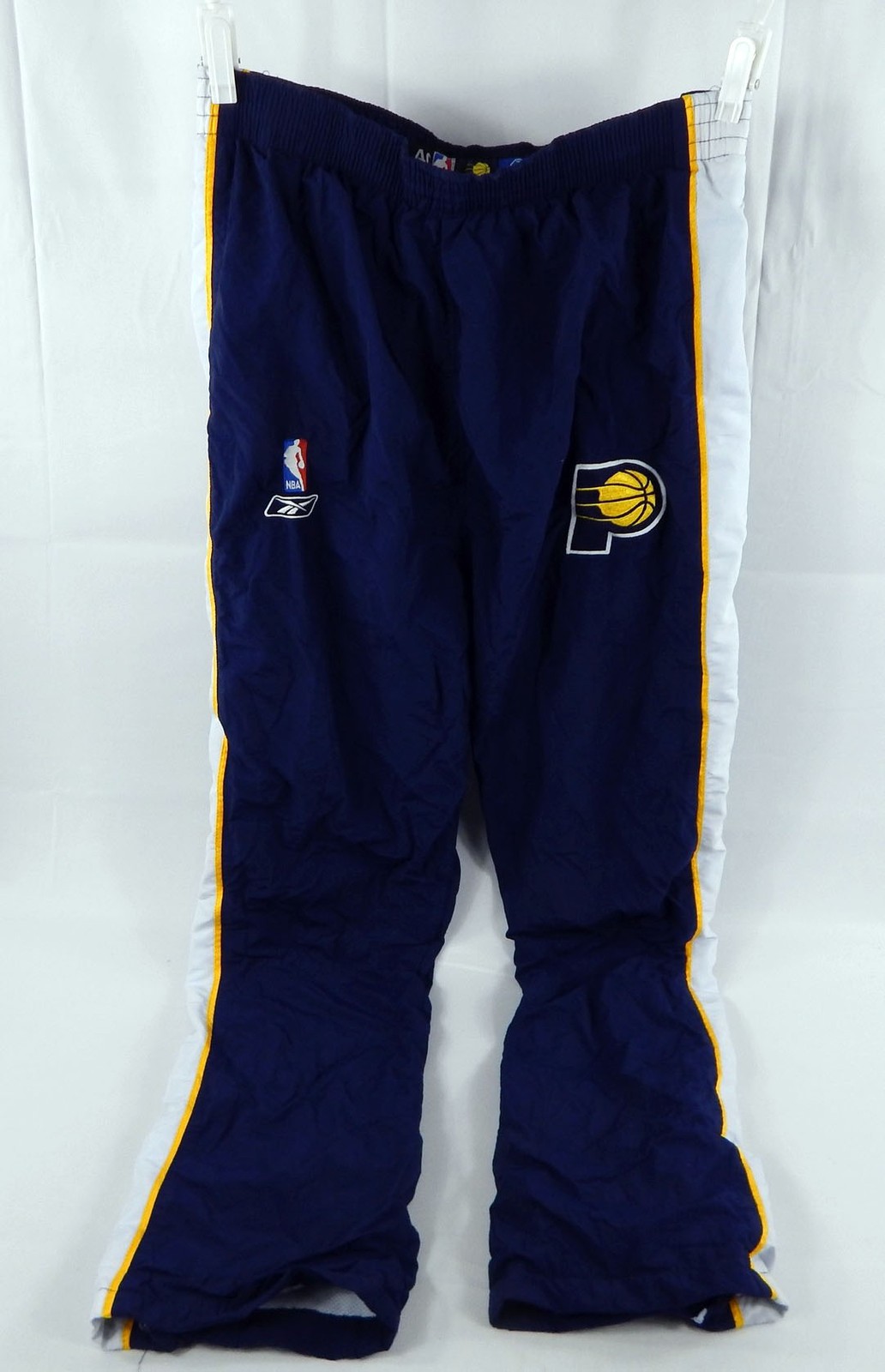 2001-06 Indiana Pacers #4 Game Used Navy Warm Up Pants 40 857