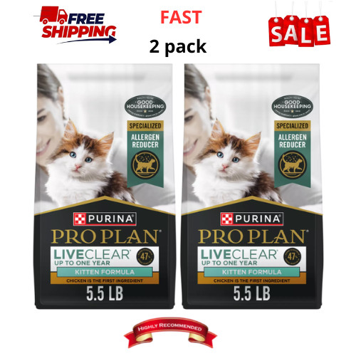 Purina Pro Plan LiveClear Allergen Reducing Kitten Dry Cat Food - 5.5 lb