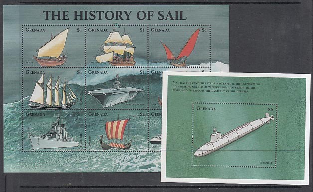Grenada - Mail 1998 Yvert 3191/9+H.472 ** MNH Ships