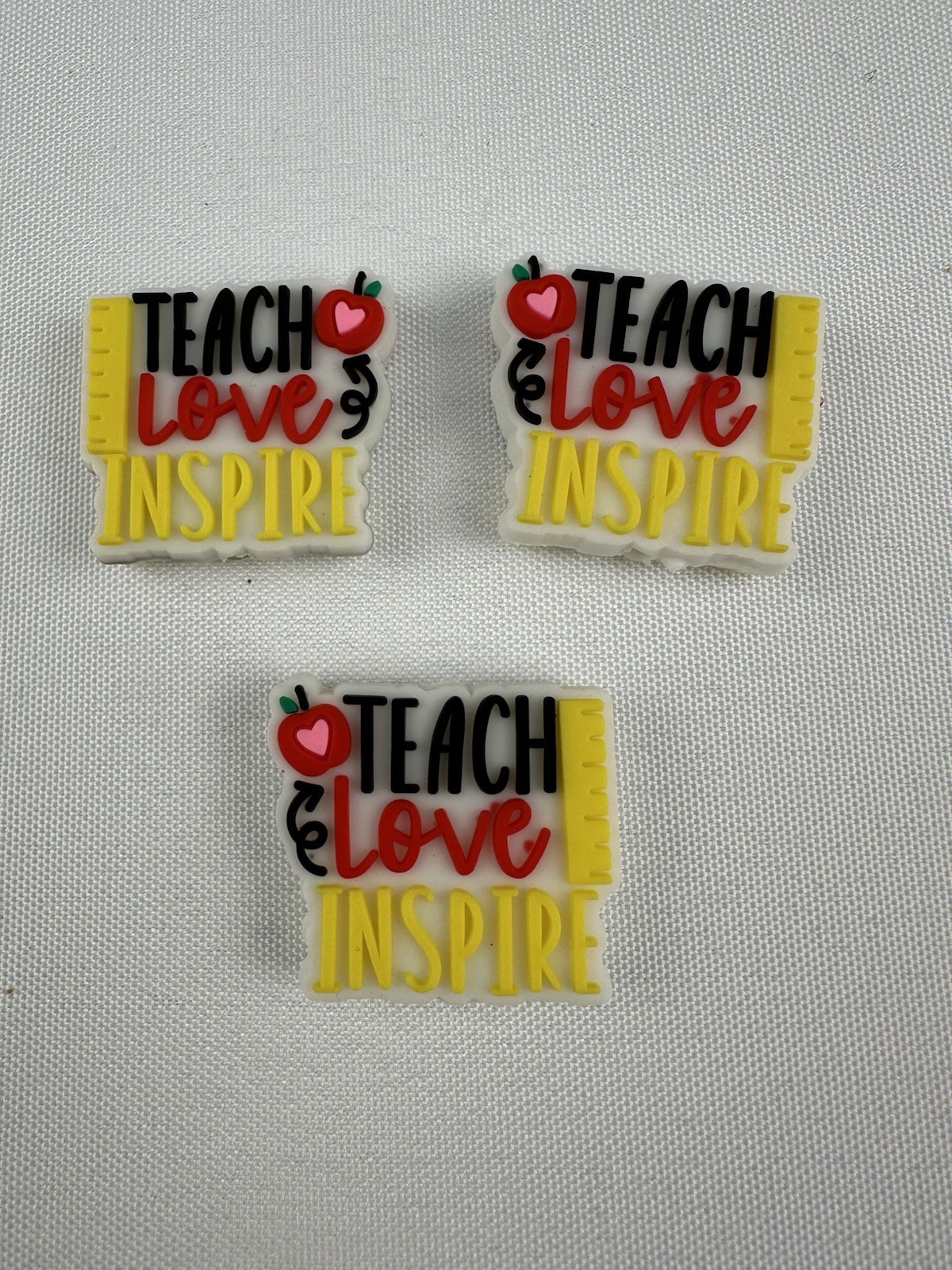 Silicone Focal Beads DIY Beadable Pens 3 Pc Teach Love Inspire