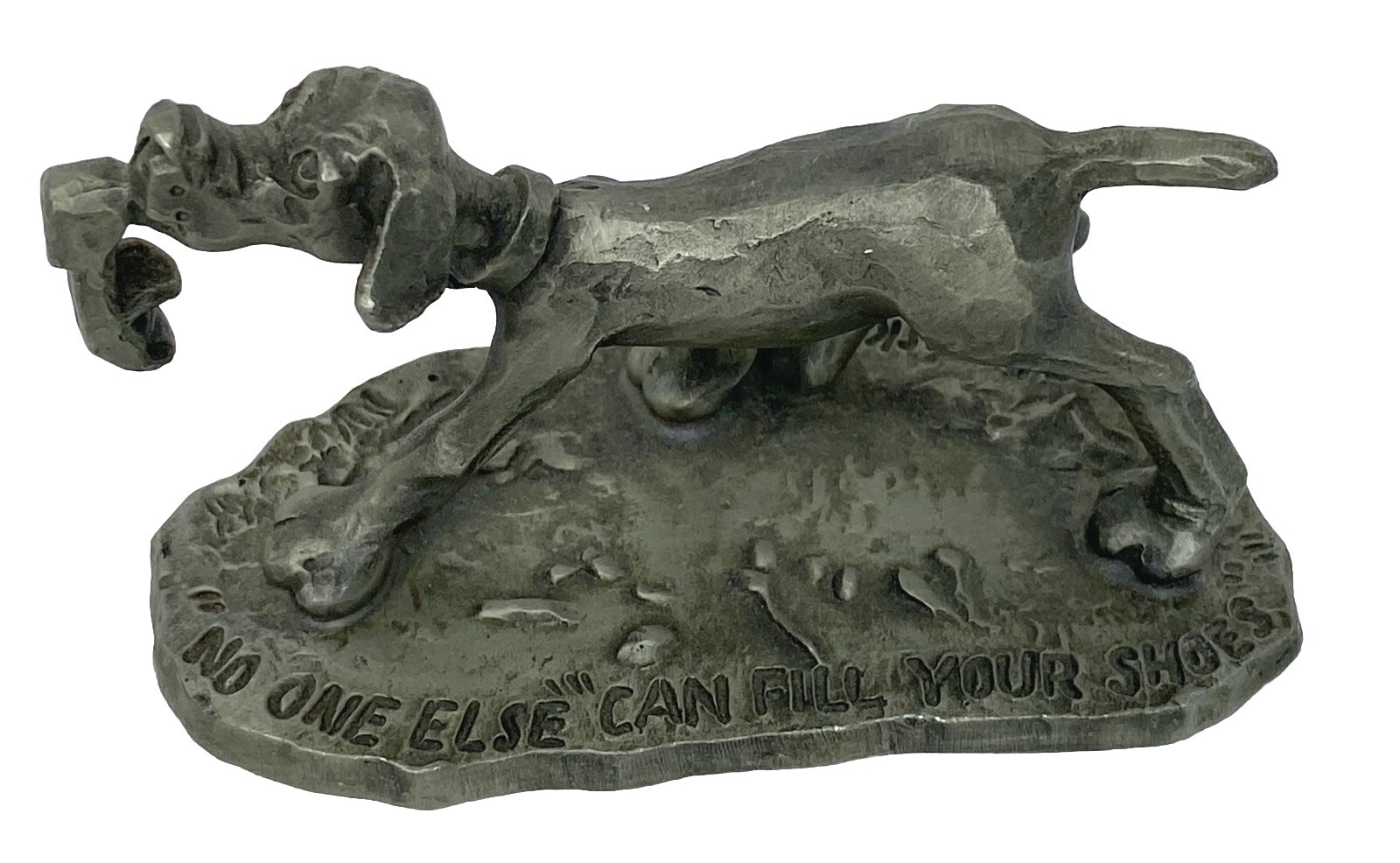 Little Gallery by Hallmark Vintage 1975 by Kraczkowski Pewter Dog &Shoe Figurine