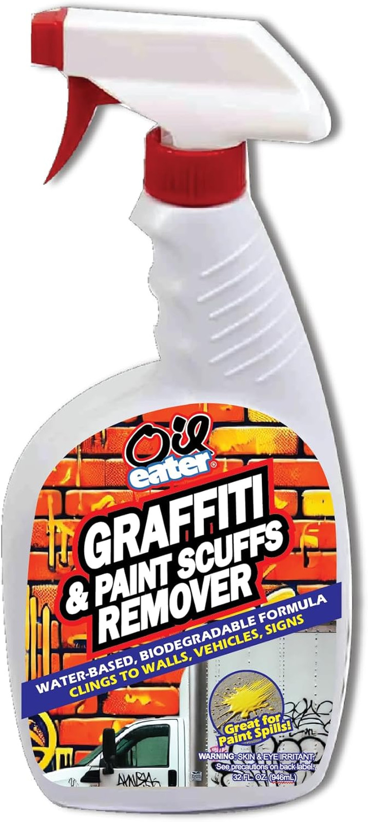 Pro Strength Cleaner for Graffiti, Paint Scuff, Overspray, Paint Spills, Permane