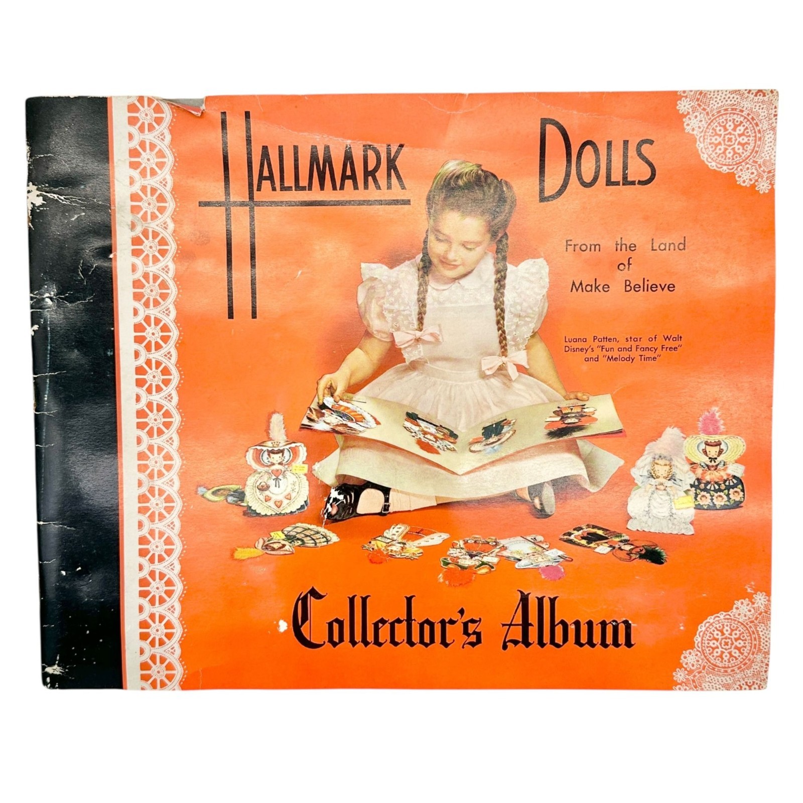 Hallmark Dolls Collectors Album Vtg 1940s with Paper Dolls Land Of Make Believe