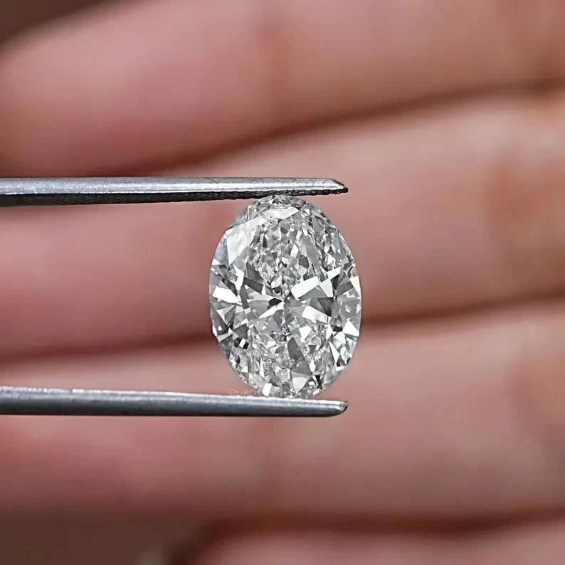 Natural D Color 8.00 CT Oval Cut Loose Lab Grown CVD Diamond VVS1 Certified