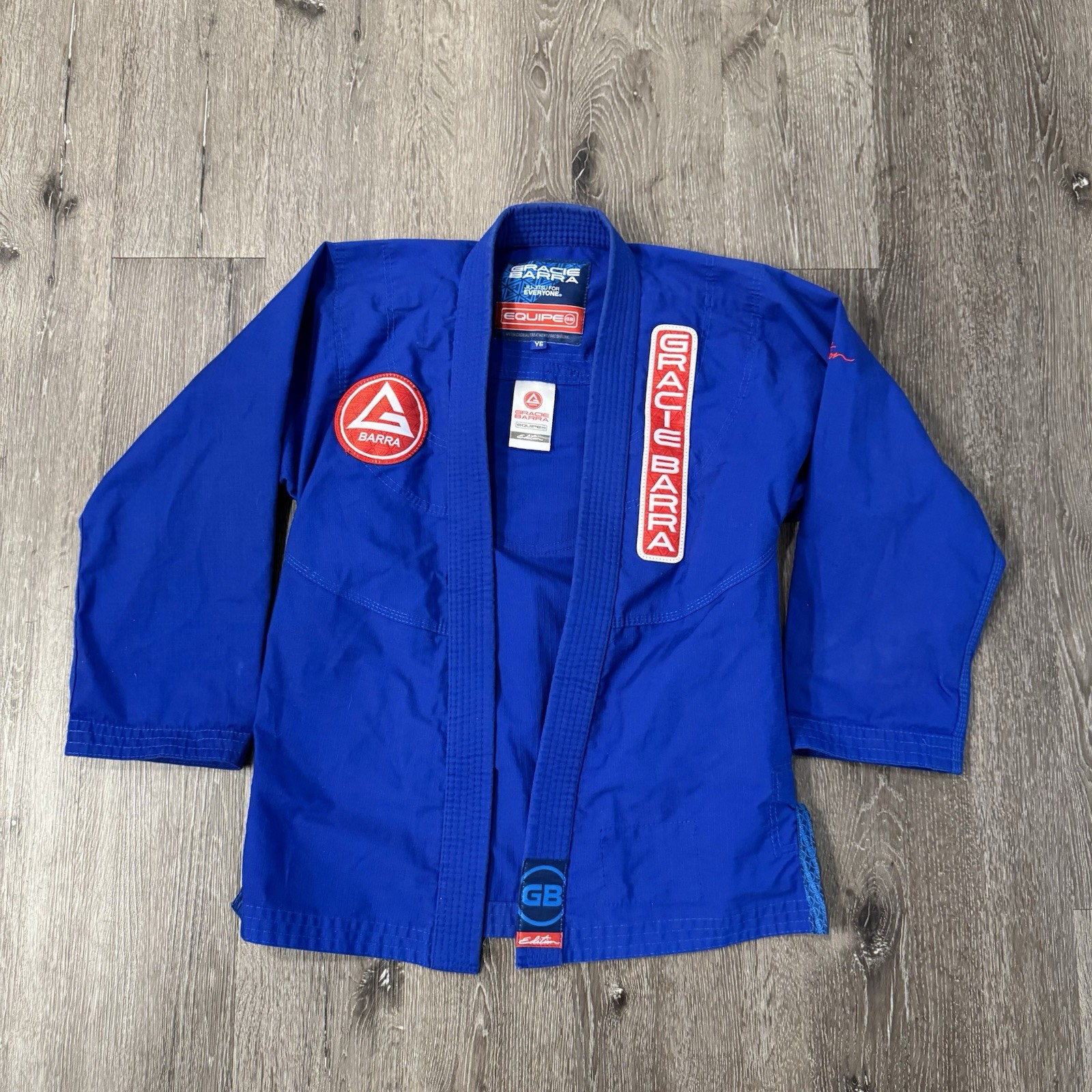 Gracie Barra Kimono Gi Jacket Youth Y6 Blue MMA Jiu Jitsu Uniform