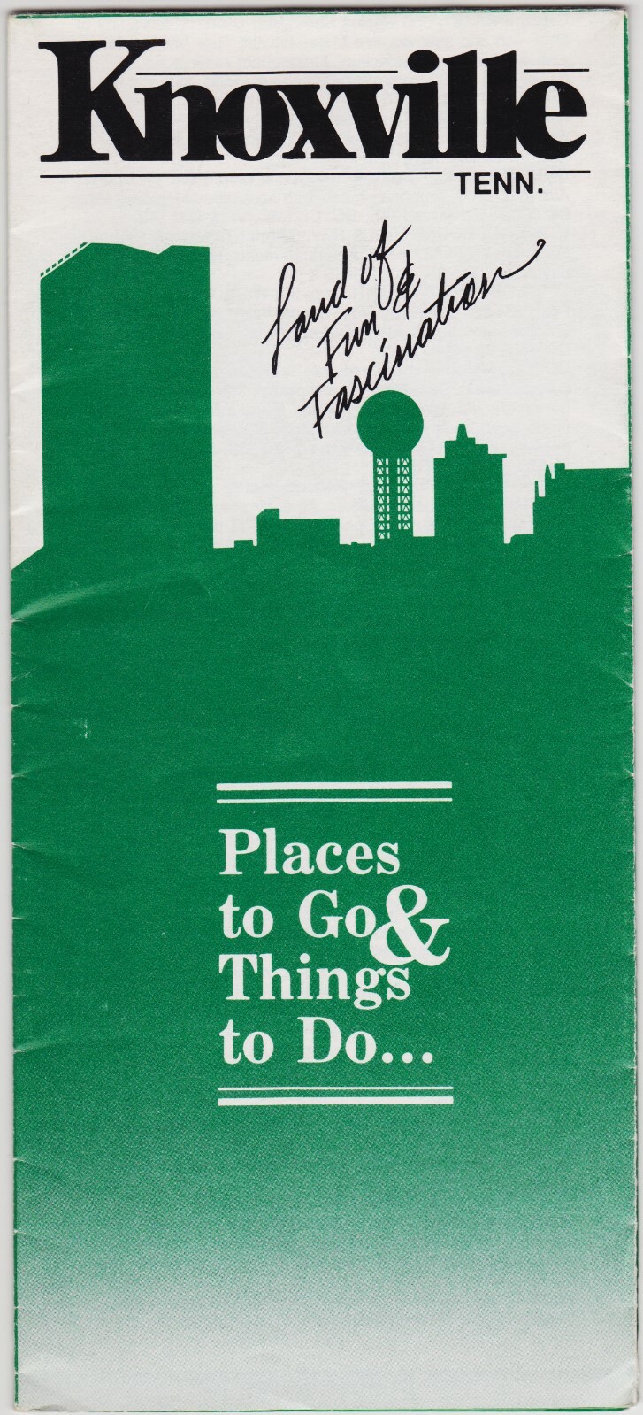 1980's Knoxville City Map And Business Directory Brochure