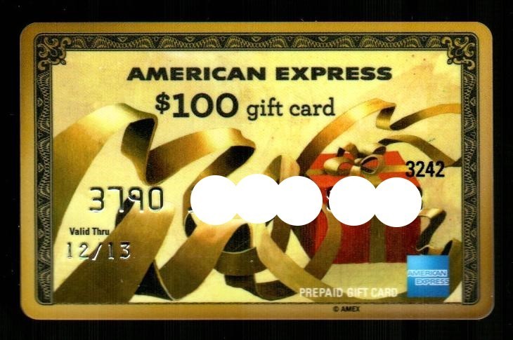 AMERICAN EXP. Gift with Gold Ribbon ( 2008 ) Gift Card ( $0 - NO VALUE )