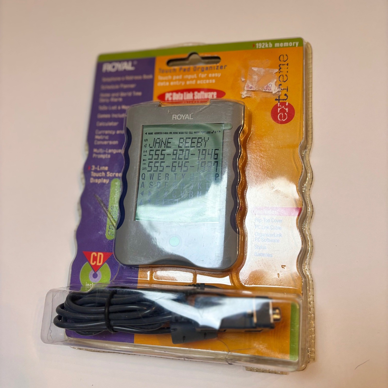 Royal Extreme Touch Pad Organizer 192kb PDA Digital Diary PC Link New Sealed