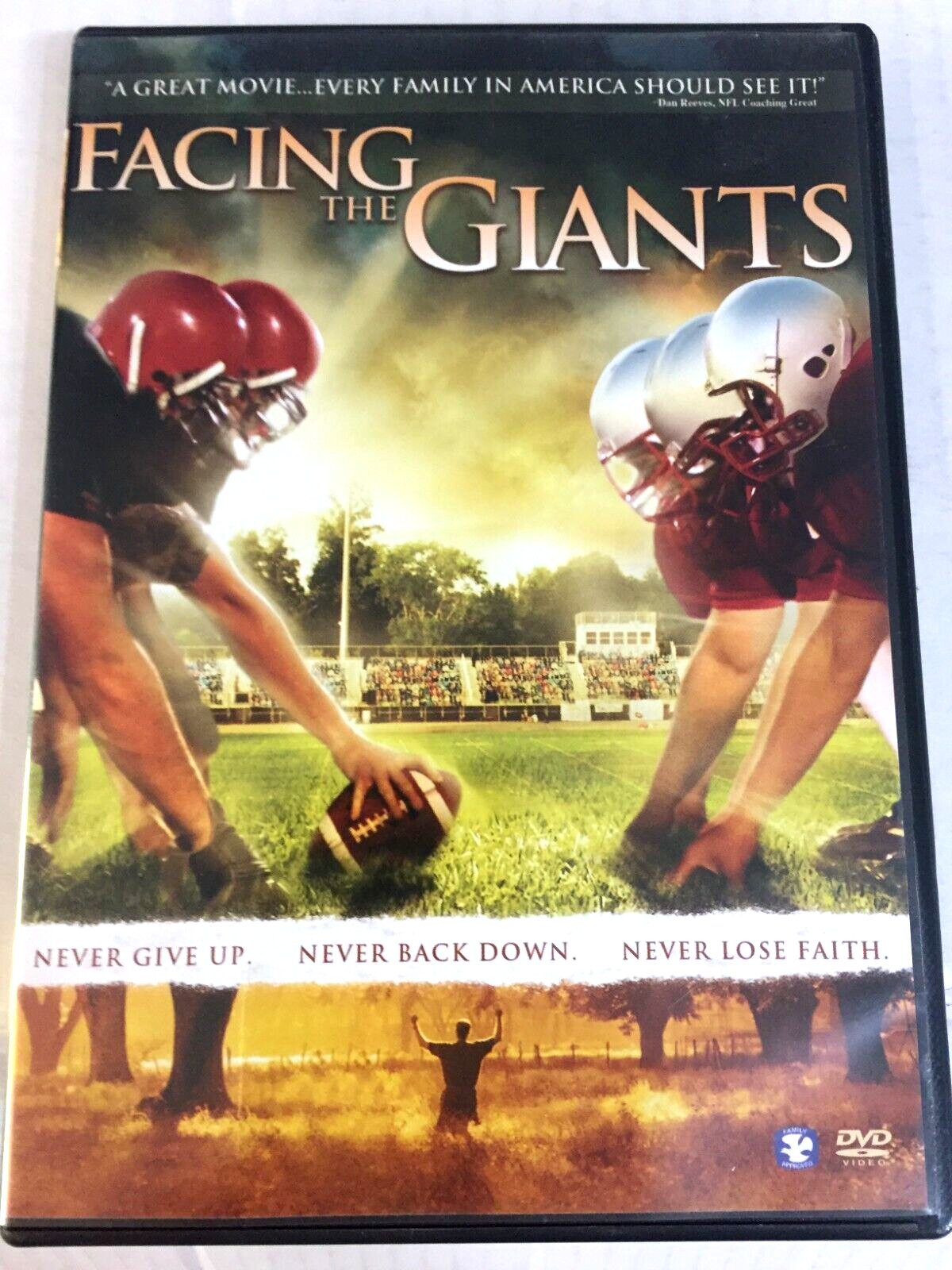 Facing the Giants DVD Never Give Up Ships Same  Day With Tracking