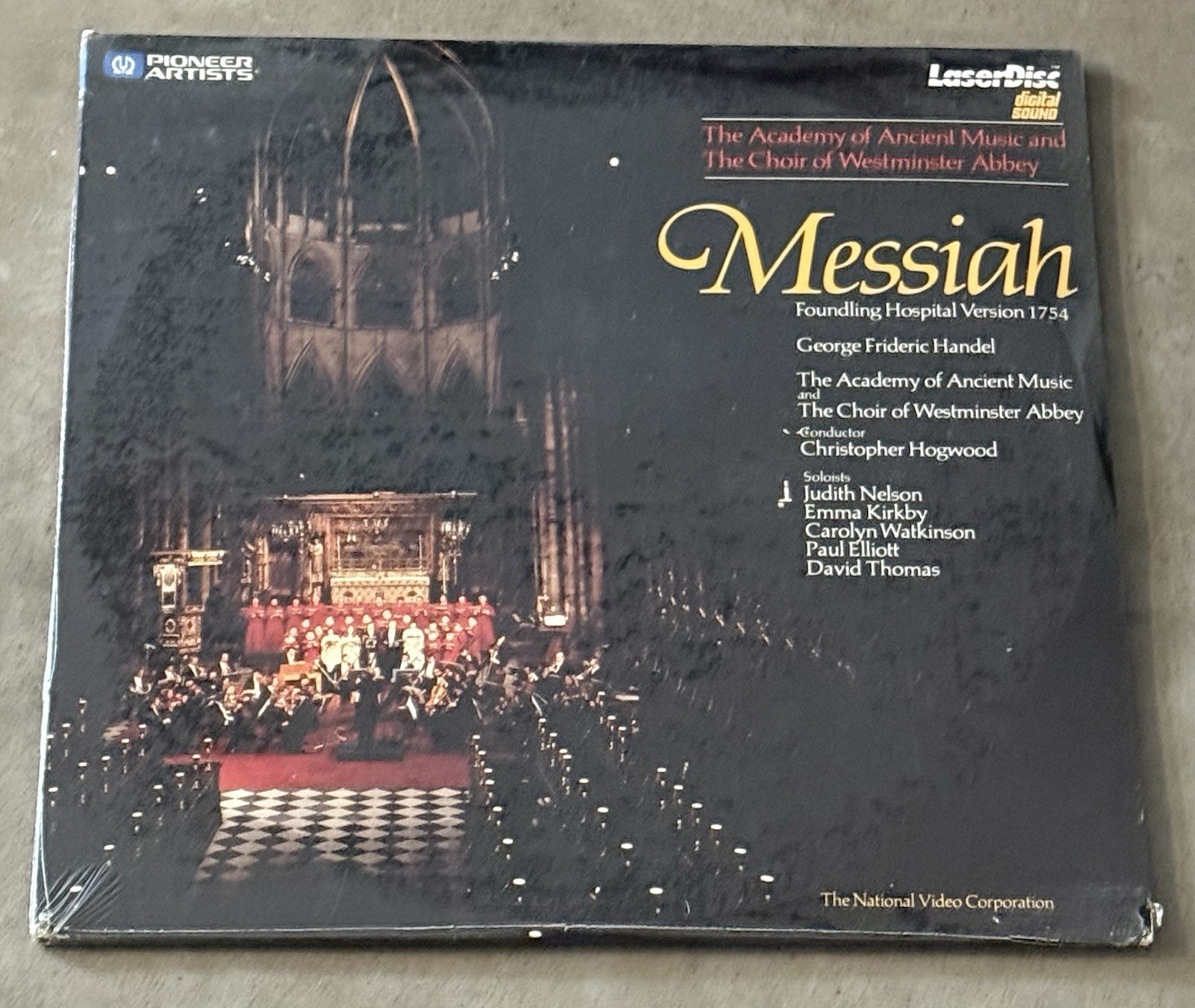 Handel’s Messiah Laserdisc - 1754 Foundling Hospital Version - Pioneer SEALED