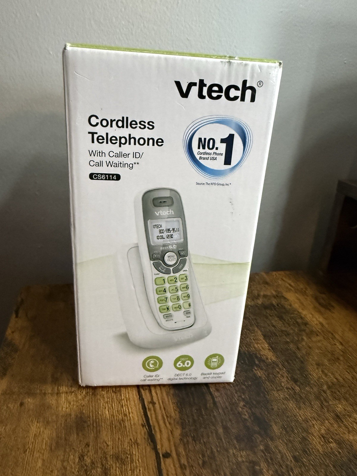 VTech CS6114 Cordless Phone Handset Caller ID DECT 6.0 White Open Box