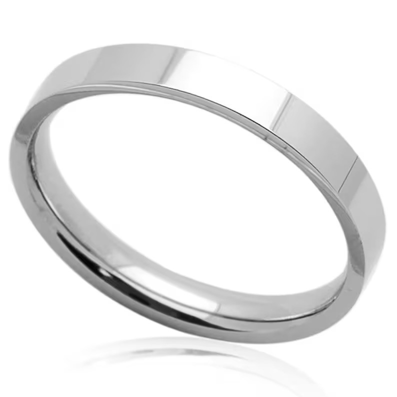 Men Women Fashion 3MM Comfort Fit Stainless Steel Ring Wedding Band Classic