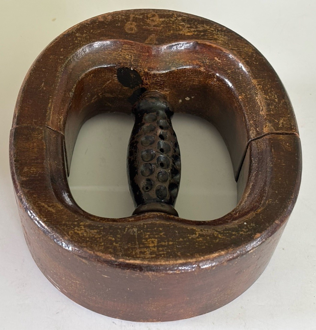 Antique Hat Stretcher 6 3/4” Millinary Wooden Adjustable, Metal Twist Handle