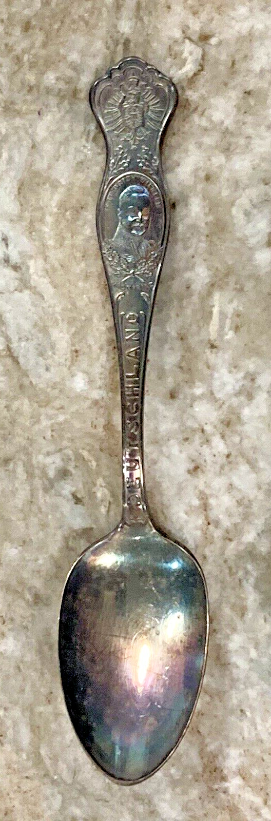 Friedrich Wilhelm II Deutschland Oneida A1 X Silverplate Souvenir Spoon B139