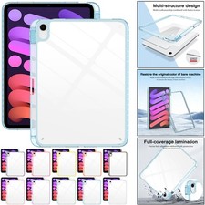 For iPad 10th 11th Gen A16 Air 11" 2025 Shockproof Clear Case Cover W/ Pen Slot