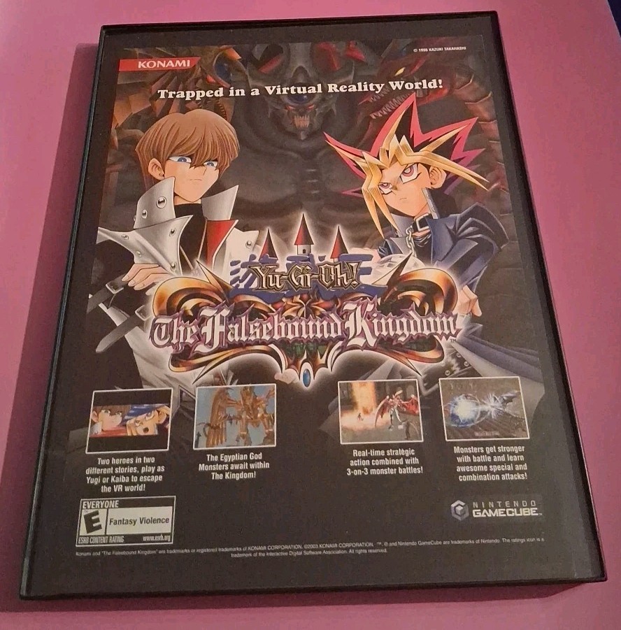Yugioh The Falsebound Kingdom Video Game Framed Print Ad 2004 8.5x11