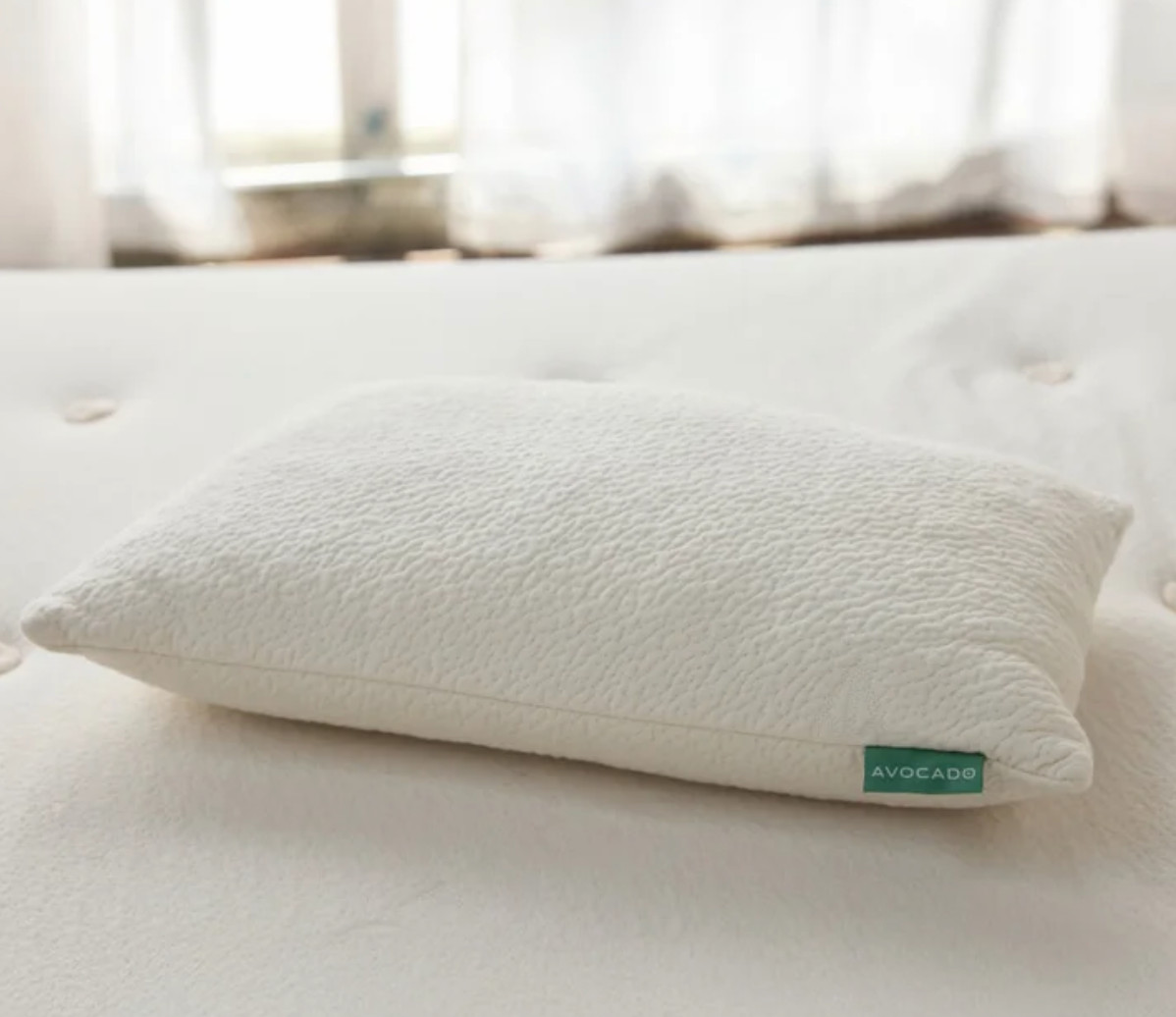New Queen Size Organic Avocado Pillow with Natural Latex and Kapok Fill 29"x 19"