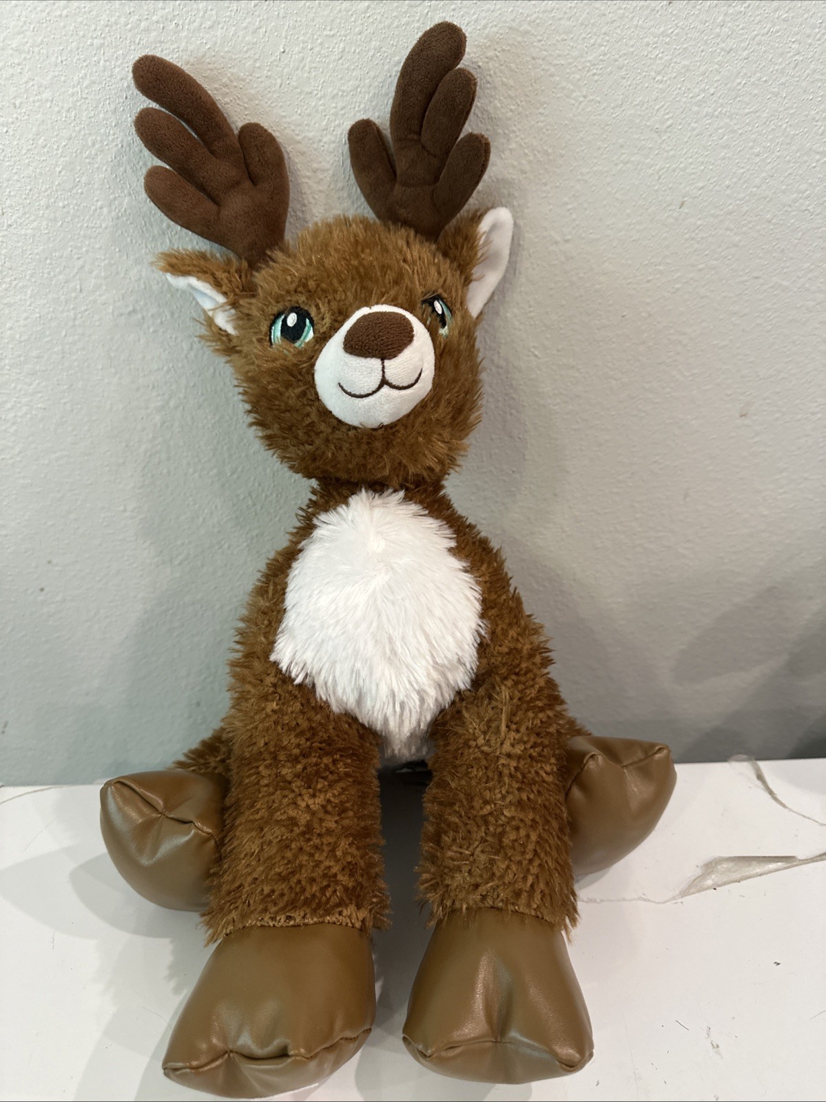 2021 Build A Bear Brown Reindeer Buck Deer faux Leather Feet Hooves 16”