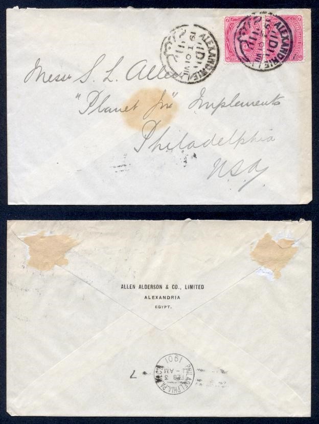EGYPT 1901 TO USA