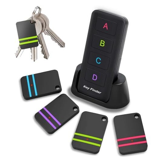 Remote Control Finder, Pack of 4 Find My Keys Device Stick on Remote Finder 