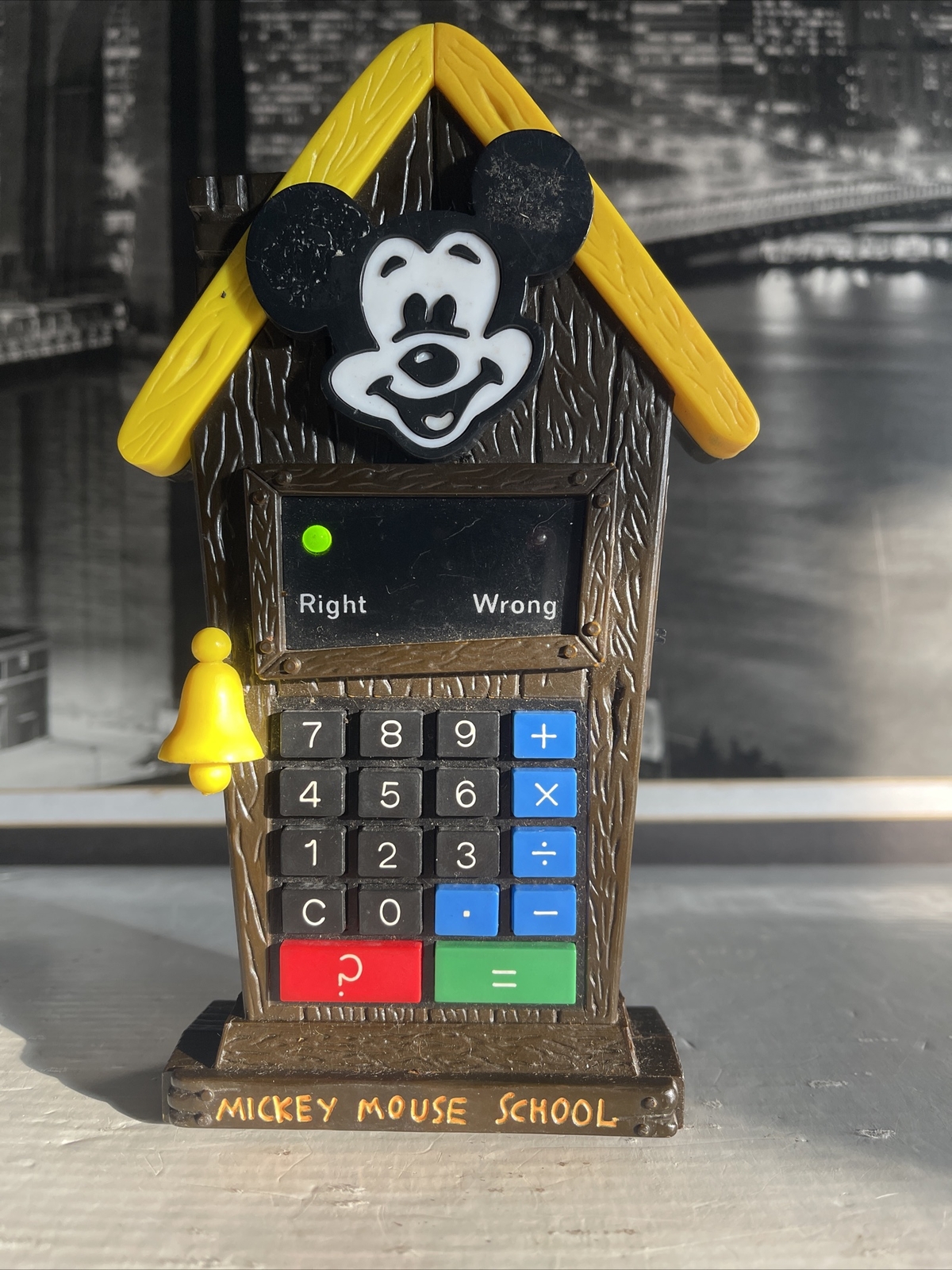 Vintage 1980 Disney Mickey Mouse School Quiz Fun N Number Calculator Tested